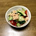 とうし's cooksnap of when they made きゅうりとトマトのツナ和え.