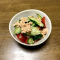 とうし's cooksnap of when they made きゅうりとトマトのツナ和え.