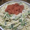 うまあじ's cooksnap of when they made 豆苗と明太子のクリームパスタ.