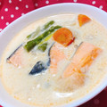 ーいちごみるくー's cooksnap of when they made 簡単ヘルシー☆鮭ときのこの豆乳スープ♪.