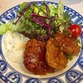 熱いお湯's cooksnap of when they made ぱぱも子供も大好き★基本のハンバーグ★.