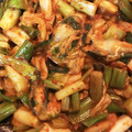 bbkoman's cooksnap of when they made 長ネギの焼きキムチーズDEおつまみ♥.