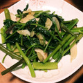 shokolanla's cooksnap of when they made 空芯菜とエリンギのニンニク炒め.