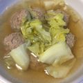 kk4788's cooksnap of when they made 千切りキャベツともやしの肉団子スープ.