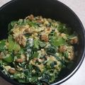 ★smiling★'s cooksnap of when they made カルシウム補給☆小松菜と納豆の炒め物.