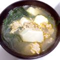 ＫawausosO's cooksnap of when they made 豆腐と 春雨 鶏挽き肉の ピリ辛スープ！.