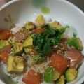 ポポポポポフィ〜♡'s cooksnap of when they made 10分完成！火いらず！サーモンアボカド丼.