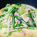 fuka6616's cooksnap of when they made モヤシと小松菜のカルボナーラ風.