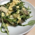 ❤るかmama❤'s cooksnap of when they made 水菜と豚肉のふんわり卵チーズ炒め.