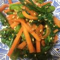 そらちゃん0504's cooksnap of when they made 春菊と人参の胡麻和え.