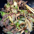 haruao☆'s cooksnap of when they made 簡単☆豚肉とシメジとレタスの塩麹炒め.