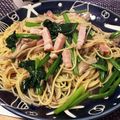 クックV4WJS0☆'s cooksnap of when they made 旬な野菜で❤ほうれん草とベーコンのパスタ.