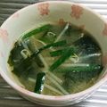もぐ・ω・くま's cooksnap of when they made ニラもやしの味噌汁♡.