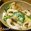 ＪＵＮちゃン's cooksnap of when they made セリ（七草）と玉ねぎの卵とじ♡丼にも.
