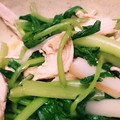 Safra's cooksnap of when they made 初物根みつばと鶏ささみのわさび和え.