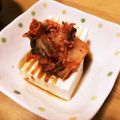 ならっぺ☆'s cooksnap of when they made 豆腐にキムチ乗せただけ。.