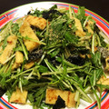 asiiiam's cooksnap of when they made 水菜と油揚げのゴマ海苔サラダ.