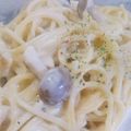 とも☆♪☆♪'s cooksnap of when they made 小鍋一つで作る簡単しめじのクリームパスタ.