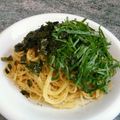 ebipeco's cooksnap of when they made 麺つゆ明太子パスタ.