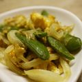 maruru-nn's cooksnap of when they made スナップえんどう 卵ガーリックバター炒め.