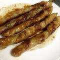 momo_sucre's cooksnap of when they made お弁当に〜♪にんにくの芽豚肉巻きソテー.