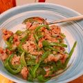AmyOno's cooksnap of when they made ご飯がっつり♡挽肉とピーマンの細切り炒め.