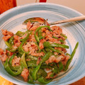 AmyOno's cooksnap of when they made ご飯がっつり♡挽肉とピーマンの細切り炒め.