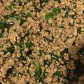 nammnamm's cooksnap of when they made 豚ひき肉ニラそぼろ丼.