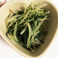 ＊クロミント＊'s cooksnap of when they made 水菜ともやしのお浸し.