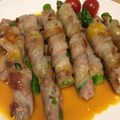 ねみねみ's cooksnap of when they made 卵黄ぽん酢で。じゅわっとアスパラ豚肉巻き.