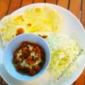 ちよこれいと♡'s cooksnap of when they made 混ぜて煮るだけ簡単キーマカレー&ナン.
