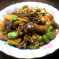 kakichiyo's cooksnap of when they made 豚とそら豆とたけのこの黒酢炒め.