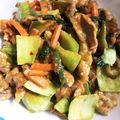 すなめり☆'s cooksnap of when they made 豚こま肉と青梗菜のピリ辛味噌炒め♡.