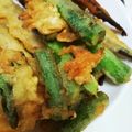 まさむにゃ。's cooksnap of when they made 桜えびとアスパラの天ぷら.