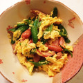 もとっぴ's cooksnap of when they made さやえんどうとウインナーの卵炒め.