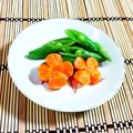 SP♪'s cooksnap of when they made スナップえんどう(絹さやも)人参ごま和え.