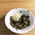 おゆまるんるん's cooksnap of when they made オクラと里芋の鶏そぼろ煮(離乳食にも).
