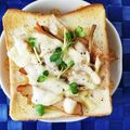 mii1011's cooksnap of when they made 残りもので簡単＊きんぴらチーズトースト.