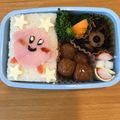 リヨウママ's cooksnap of when they made キャラ弁 星のカービィ サンドイッチ弁当.