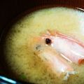 ミカ★ヅキ's cooksnap of when they made エビの頭はお味噌汁に♪.