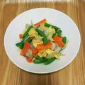 ピーナッツ子♪'s cooksnap of when they made ☼スナップエンドウと豚バラの卵炒め.
