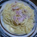 ☆sinnkuro★'s cooksnap of when they made 牛乳と卵黄でクリーミーカルボナーラ♪.