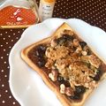 ふたごゆき's cooksnap of when they made 蒸し黒豆×胡桃のシナモンチーズトースト.