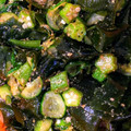 みぞえもん's cooksnap of when they made おくらとわかめの胡麻酢和え.