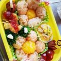 ふにゃぴっぴ's cooksnap of when they made ＊キャラ弁＊お花ちゃんおにぎり.