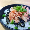 doiko's cooksnap of when they made ( ﾟДﾟ)ｳﾏｰ☆鮭ｺﾞﾊﾝ♪.