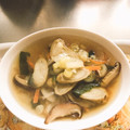 cook／noel's cooksnap of when they made 味わい深い、ごぼうと椎茸と水菜のスープ.