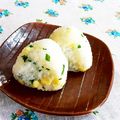 SP♪'s cooksnap of when they made 大葉とチーズのおにぎり.