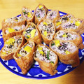 oyuking's cooksnap of when they made 濃い甘め☆我が家のゴマタクおいなりさん。.