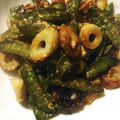 ちぃママ☆ミ's cooksnap of when they made 絹さやと竹輪の豆板醤マヨ炒め.